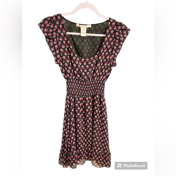 American Rag Women’s Small MIDI Floral Print Stretch Rouched Waist Flowy Dress - Picture 1 of 14